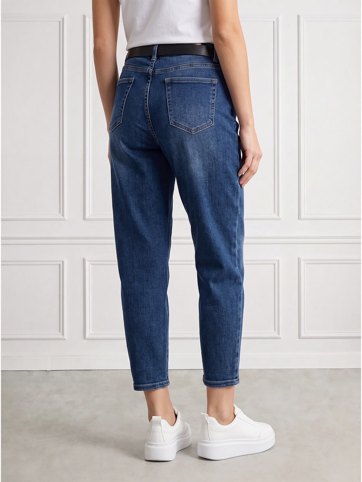 Spodnie jeans damskie M.Sara Balloon C.Niebieskie - J261613