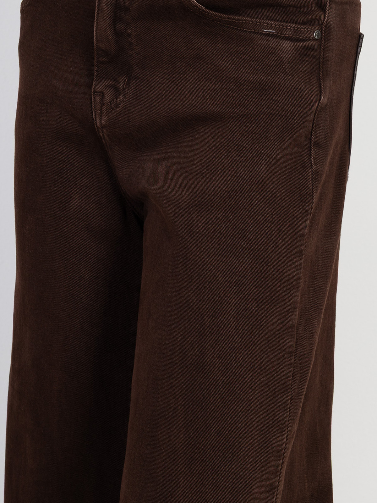 Spodnie jeans damskie M.Sara szerokie proste nogawki Straight Czekoladowe - J262017