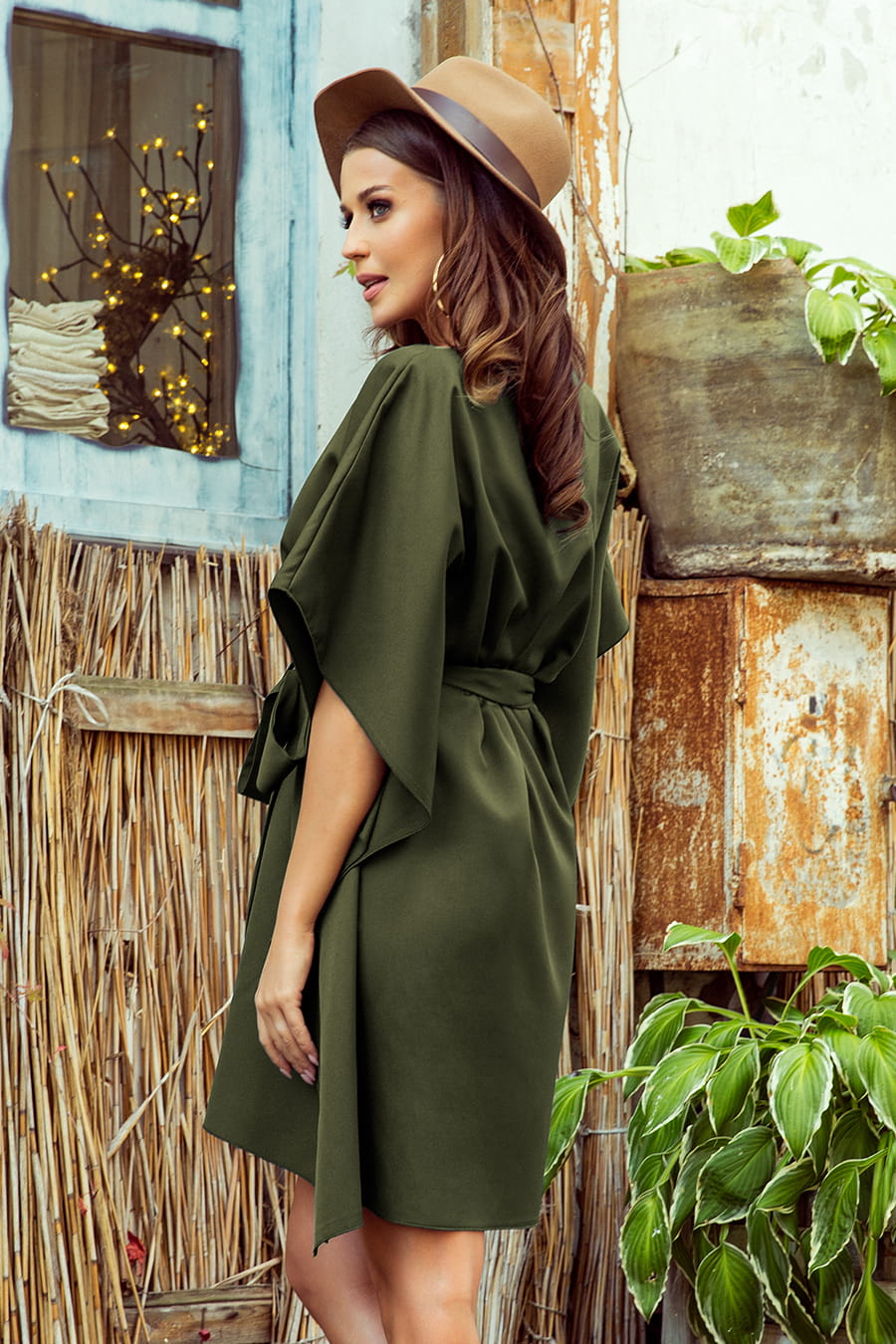 19257287-13 SOFIA Sukienka motyl - KHAKI-4