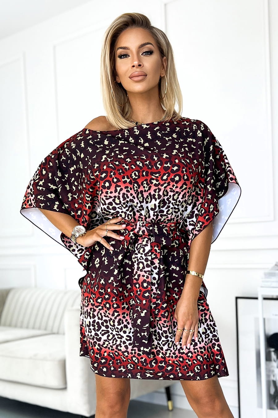 35626287-23 SOFIA Sukienka motyl z wiązaniem w pasie - JAGUAR-4